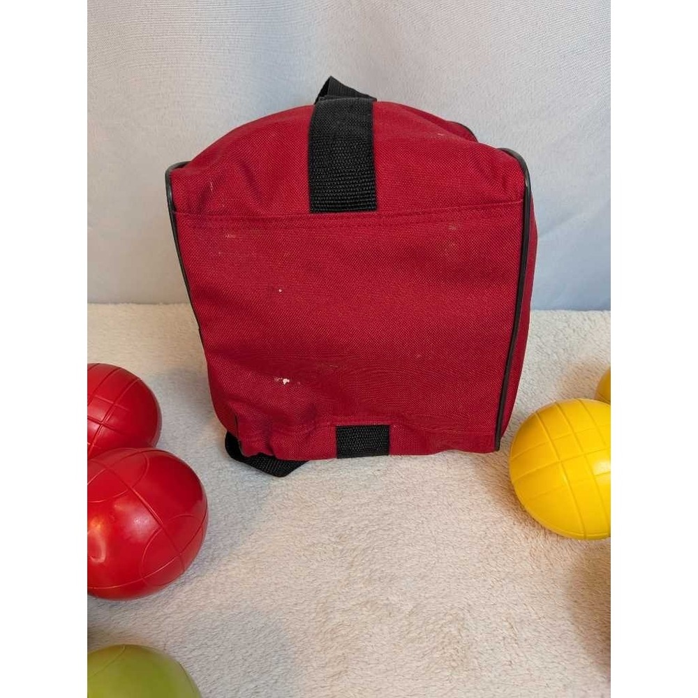 Franklin Bocce Ball Set Red Carry Bag 8 Balls + Pallino Included - Picture 10 of 14